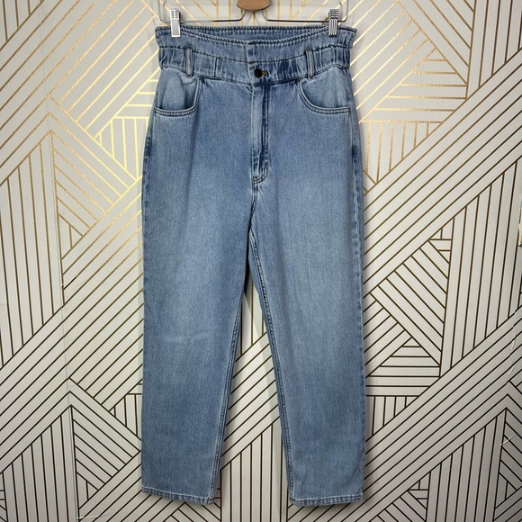 & Other Stories Paper Bag High-Waisted Jeans in Blue Denim Size US 30 - Picture 2 of 12